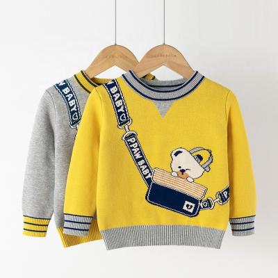 China European and American children's cartoon sweater anti-pilling new style winter knitted for baby boy 100% cotton sweater child clothing for sale