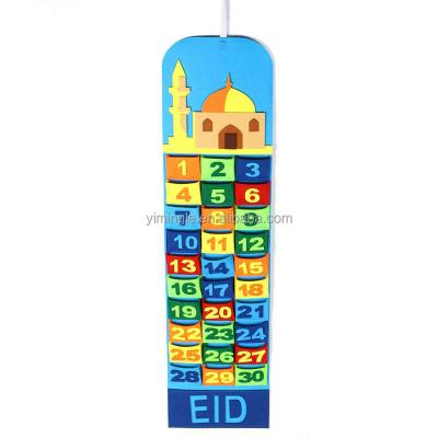 China Ramadan Advent Calendar Eid Mubarak Kareem Felt Countdown Calendar Felt For Kids Gift Muslim Balram Party Decor Supplies Wall Hanging for sale