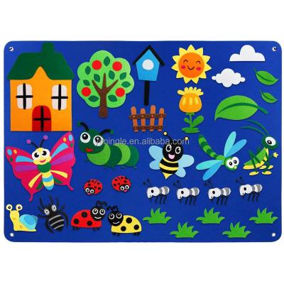 China Zoo Animals Eco-friendly Material Woodland Felt Board Story Set Preschool Toddlers Flannel Board Stories Classroom Learning Storytelling Wall Activity for sale