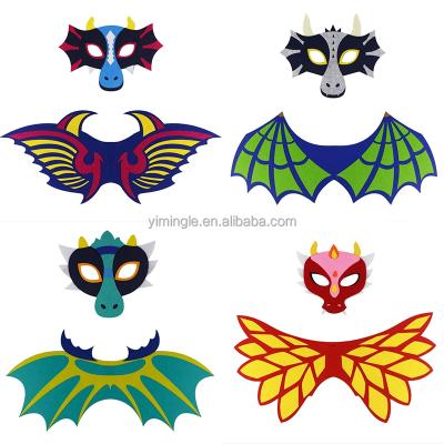 China Eco-friendly material factory direct wholesale dinosaur felt unique mask kids party animal mask kids party mask for sale