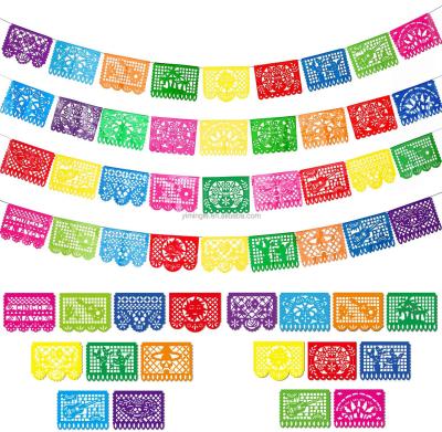 China Garland Bunting Fiesta Paper Cut Banner Mexico Day Of The Dead Party Eco-friendly Decoration Party Decoration Day Of The Dead Hanging Flag Dia de los Muertos Picado for sale