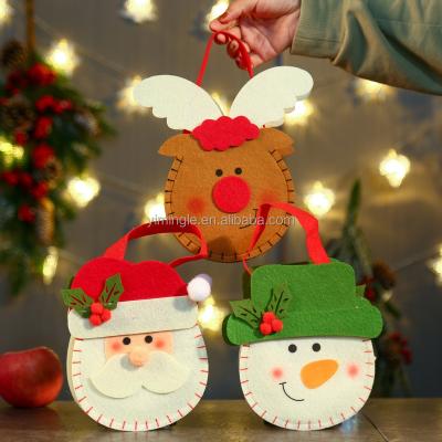 China Eco-Friendly Material Christmas Candy Bag Gift Felt Christmas Envelope Cookies Cookies Cakes Gifts Decor Santa Snowman Deer Kid Pocket Bag Ornaments Tote Bag for sale