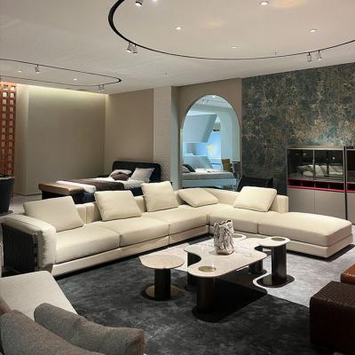 China High Quality Modular Living Room Sectional Living Room Sets Sofa Italian Style Fabric Modern Long Sofa Home Furniture Couch for sale