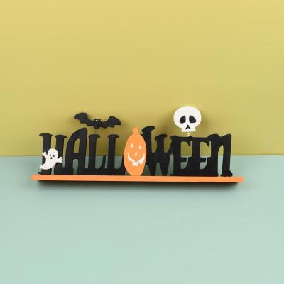 China Europe Wholesale Halloween Decorations High Quality Rustic Halloween Decor Wooden Letters for sale