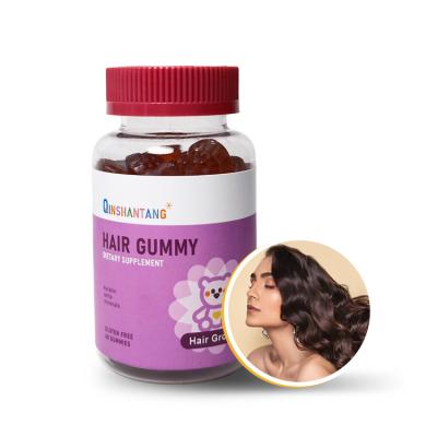 China Sugar Bear Hair Growth Vitamin Gummies Private Label Vegan Healthy Natural Hair Nail Skin Support Hair Nail Growth Skin Health Grow Gummies for sale