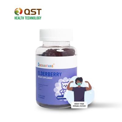 China Boost Immune System Provide Help For Cold Sambucus Elderberry Gummies Zinc Black Elderberry Vitamin D Gummies for sale