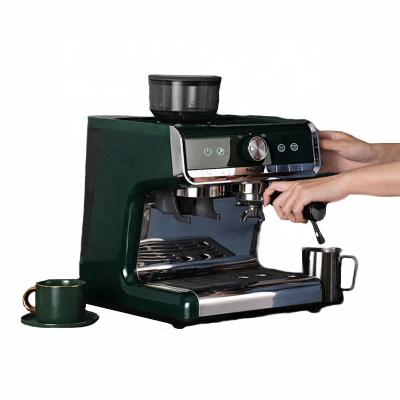 China Italian coffee machine hotel business multi-function semi-automatic coffee machine with milk frother grind for sale