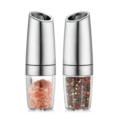 China Sustainable Electric Induction Pink Salt and Pepper Grinder Set Stainless Steel Salt Pepper Grinder for sale