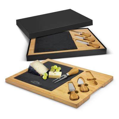 China Eco Friendly Kitchen Stored Meat And Fruit Dividing Tray , Natural Bamboo Cheese Board for sale