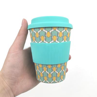 China 350ml 450ml 550ml Viable Reusable Traveling Coffee Mugs With Lids Bamboo Fiber Coffee Cup Mugs for sale