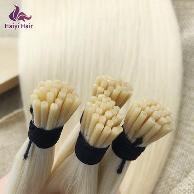 China Silky Straight Wave Finest Quality 100% Hair Cold Fusion Hair Stick The Real I Tip Hair Extension for sale