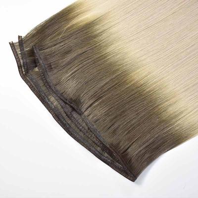 China silk & 2022 Smooth New Arrive Flat Weft Double Weft Cuticle Aligned Virgin Hair Russian Flat Hair Weft Extensions for sale