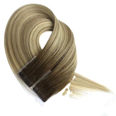 China HaiYi Cuticle Aligned Tape Hair Extension Cuticle Aligned , Double Drawn Hair Extension Invisible Tape for sale