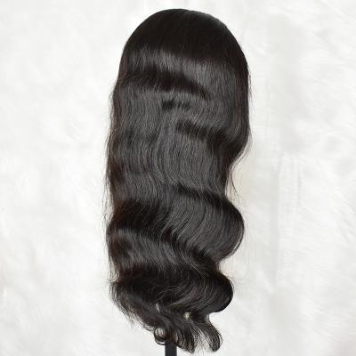 China Silky Straight Wave Haiyi Company Hair Preplucked Body Wave Frontal Virgin Brazilian HD Lace Wig Hair for sale