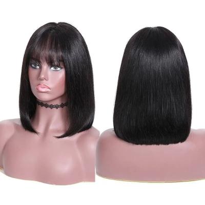 China Yes Live Show Bang Wig Straight Virgin Hair Bob Wig for sale