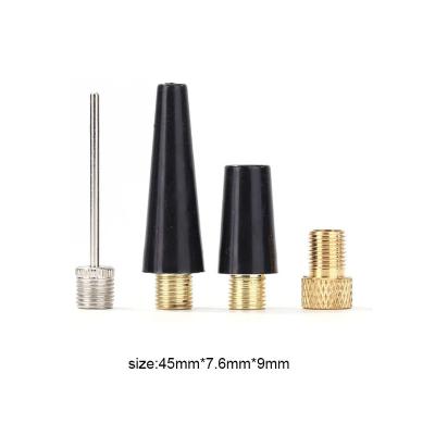 China Bike Tire Inflator/Balls/Toy New Inflatable 4 Piece Copper Bicycle Valve Adapter Kit Football Basketball Bicycle Tire Pump Ball Brass Needle for sale