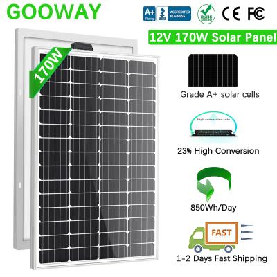 China 170w 200w Solar Panel 12v Mono Off Grid Battery Charger For Rv Boat Caravan Camp for sale