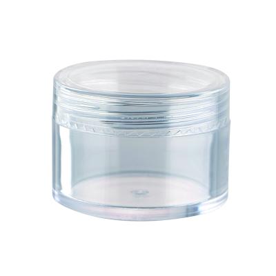 China Non Spill Hot Selling High Quality PS 25g Clear Plastic Cream Cosmetic Jars For Cream for sale