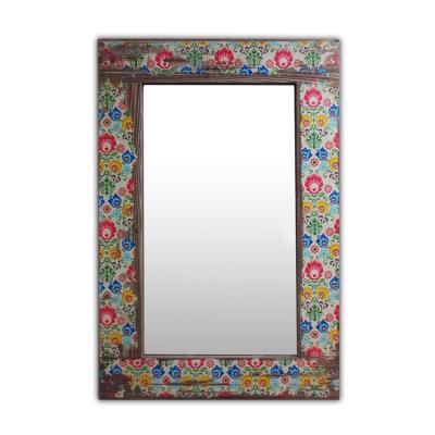 China Wall Decorative Home Decor Ahome Decor Flower Large Medium Drawing Paper Printing Mirror Frame for sale