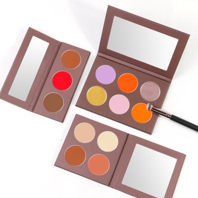 China Moisturizer DIY Color Concealer Face Cream Makeup Pressed Concealer Blusher Palette Cutout Palette for sale