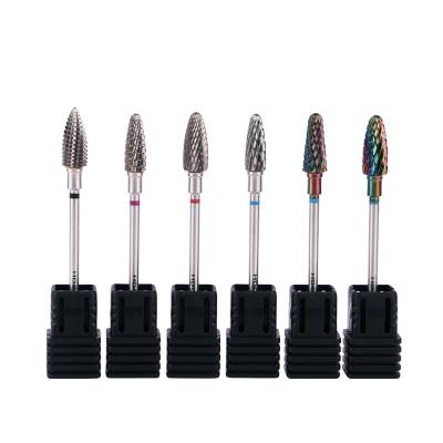 China Nail Art Beauty OEM logo carbide nail drill bits set suitable for any nail polishing machine nail drill moq 30 for sale