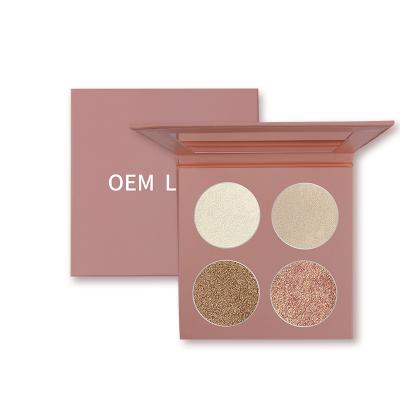 China No Private Label 12.2*12.3*1cm Logo Glossier Face Body Makeup 4 Colors Bronzer Highlighter Bar Palette for sale