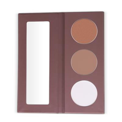 China Waterproof Make Your Own Brand Private Label Contour Palette 3 Colors Cutter Palette for sale