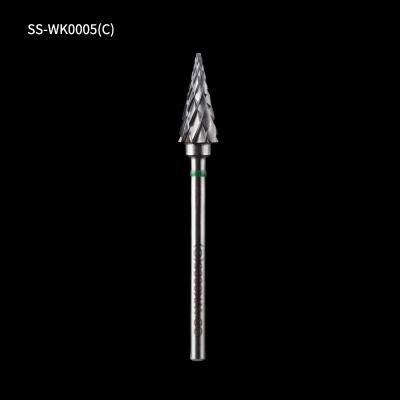 China Polish Nail Table Youvi 5 In 1 Carbide Nail Drill Bit Metal Burrs Professional Rotary Nail Drill Bit Set for sale