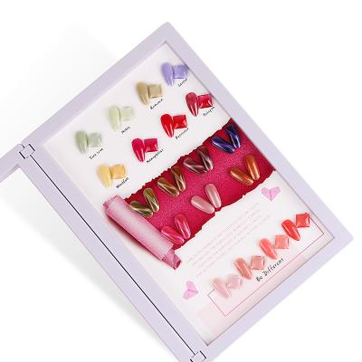 China Acrylic Material Private Label Display Card Book Chart Nail Color Chart Book Nail Display Book B09 for sale