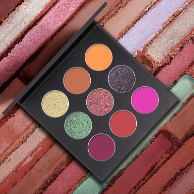 China Custom EYE Your Individual Makeup Eyeshadow Palette with 9 Colored Pans for sale