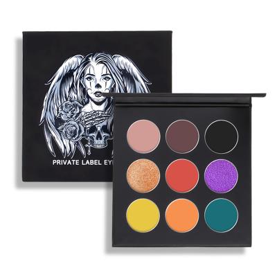 China Custom Halloween 9 Color Waterproof New Arrival Eyeshadow Palette Cosmetics Makeup for sale