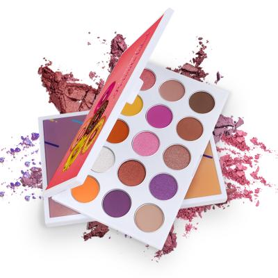 China Waterproof OEM Private Label Factory Logo Prices Vegan 15 Colors Eyeshadow Palette Acrylic Makeup for sale