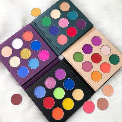 China Mini Order 9 color waterproof eye makeup shimmer undes eye shadow palette wholesale private label for sale