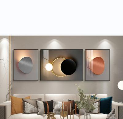 China Europe light luxury living room decoration painting simple modern light sofa background wall restaurant luxury abstract mural for sale