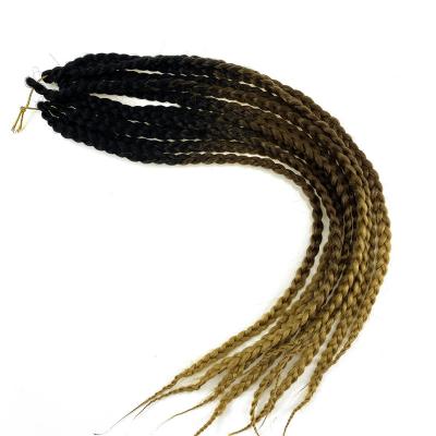 China Synthetic Hair 24 Inch Senegalese Box Braid Hair Three-Strand Dirty Braid Hair Synthetic Extensions For Black Woman In Stock for sale