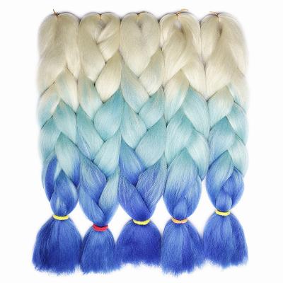 China Wholesale Natural Hot Sale Ombre Color Two Tone Jumbo Wave Braiding Hair for sale