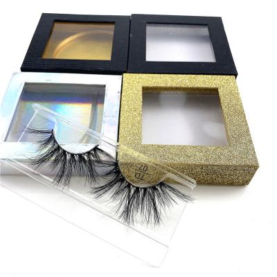 China Free Sample 100% Thick Professional Handmade Strips Lashes 25mm Mink Eyelashes for sale