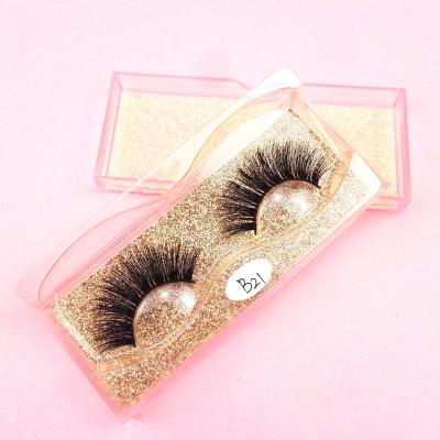 China Wholesale High Quality Mink Eyelashes 3D Tape Strip 3d Mink Handmade Natural Soft Transparent Fur Eyelashes With Custom Private Label Lashes Packaging for sale