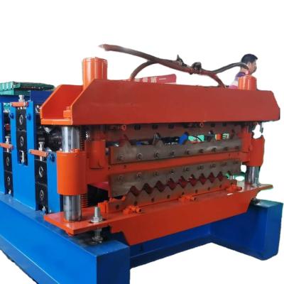 China Building Material Shops Trapezoidal Roof Tile Building Material Wall Panel Double Layer Roll Forming Machine for sale