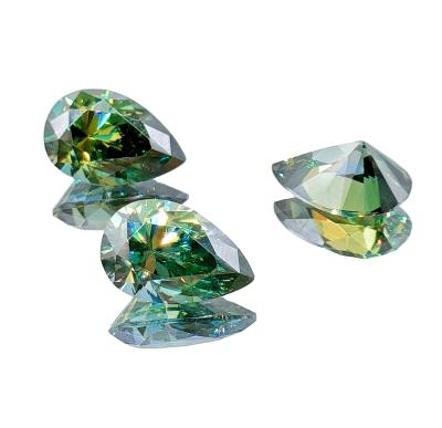 China Jewelry Earrings Necklace Rings Wholesale High Quality Synthetic Moissanite Mixed Shape Green Diamond 1ct for sale