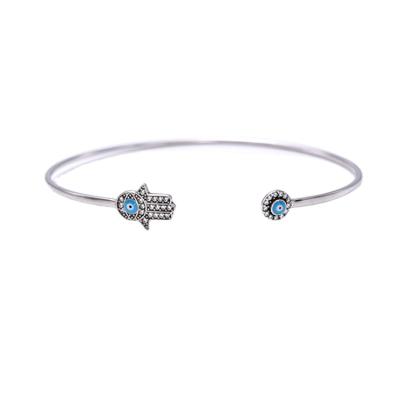 China BOHEMIA The Evil Eyes & Hamsa Zircon Bracelets 925 Sterling Silver Bracelets, Bangles & Bangles for sale