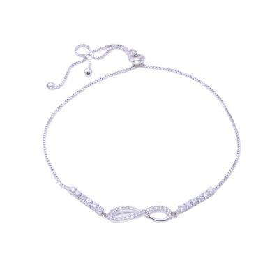 China Women's CLASSIC 925 Sterling Silver Custom Infinity Bracelet, Bangle Jewelry for sale