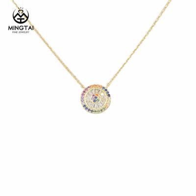 China Hot Selling Casual/Sporty Round 925 Sterling Silver Gold Plated Necklace Women, Jewelry Necklace for sale