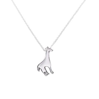 China Cute Giraffe Cute Animal Necklace Silver Kid's Jewelry Necklace for sale