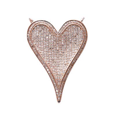 China New Arrival CLASSIC Heart Shape 14k Rose Gold Pendant Necklace , Diamond Pendant for sale