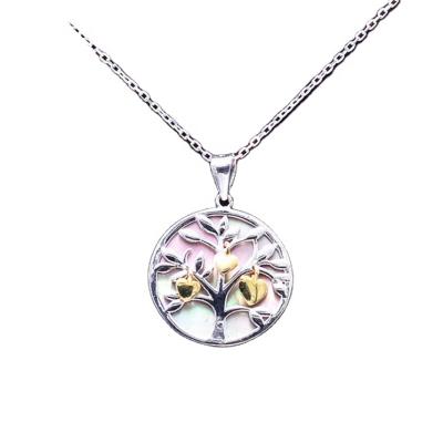 China 2021 TRENDY Tree Of Life Pendant 925 Silver , New Design White Gold Plated Pendant for sale