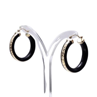 China CLASSIQUE 925 hot sale porcelain unique earrings for women onyx earrings for sale