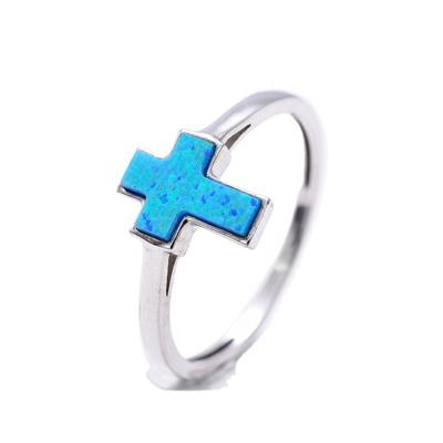 China OEM CLASSIC Opal Rings Engagement Wedding, Cross Ring for sale