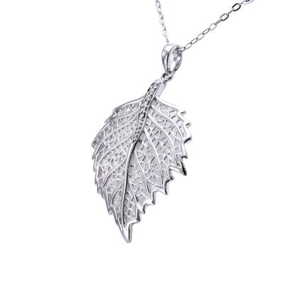 China CLASSIC 925 Cubic Zirconia White Gold Foil Silver Plated Necklace for sale