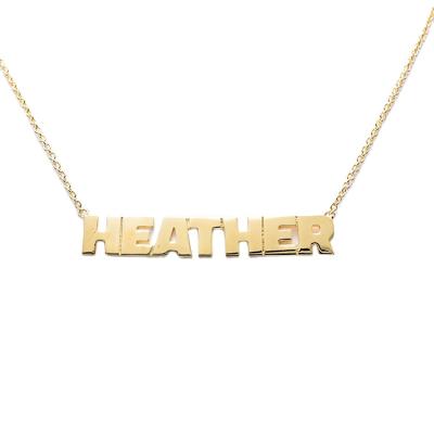 China New CLASSIC gold plated silver necklace for women, necklace with Heather name for sale